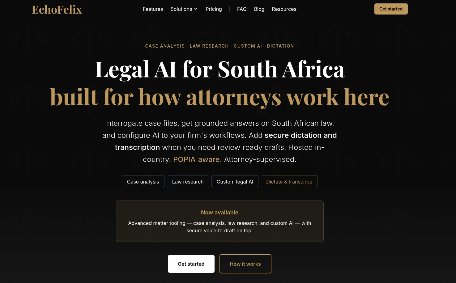 EchoFelix — legal AI for South African law firms